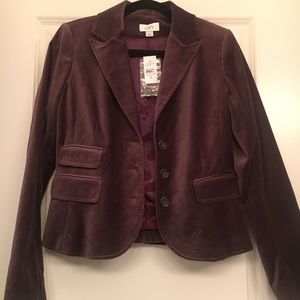 LOFT velvet purple blazer